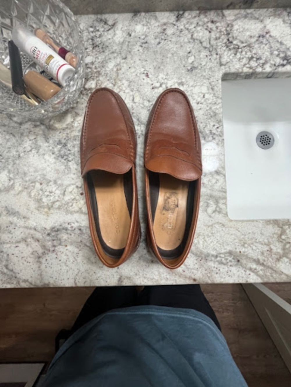 Cole Haan Men’s Pinch Penny Leather Loafers - Cognac / Saddle Brown - 9.5M